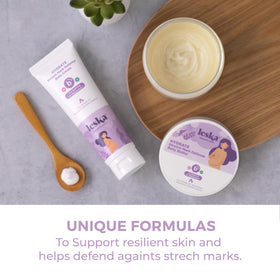 LESKA cream in hand being applied for easy daily moisturizing
