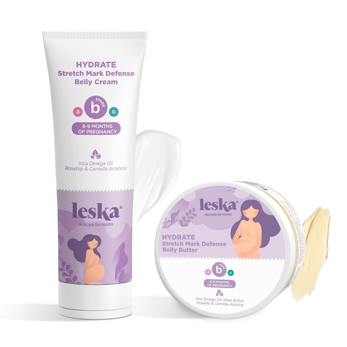LESKA Stage B front packaging showing both products and benefits
