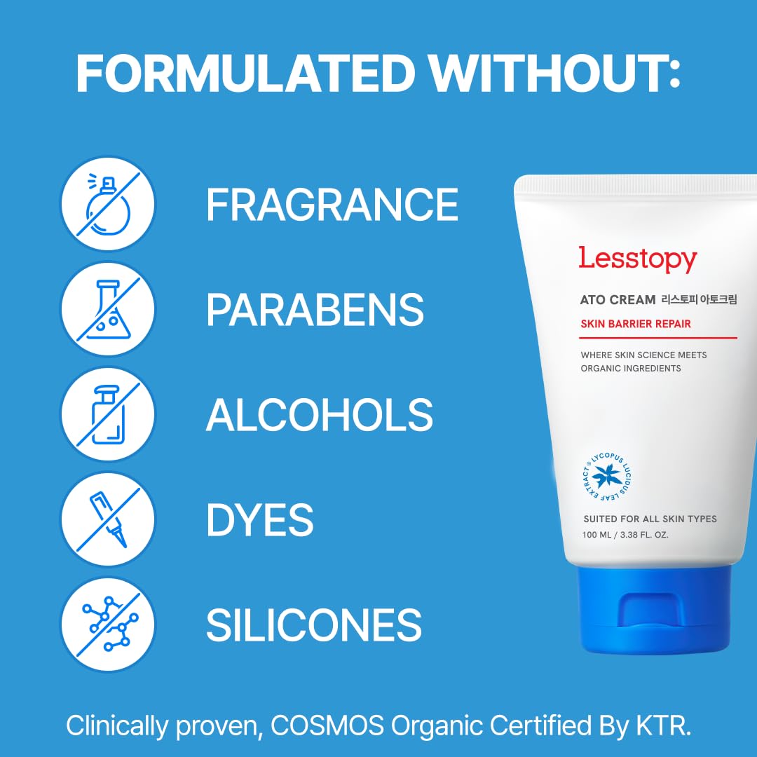 Lesstopy ingredient focus on Lycopus lucidus leaf extract highlighting barrier-support benefit