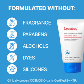 Lesstopy ingredient focus on Lycopus lucidus leaf extract highlighting barrier-support benefit