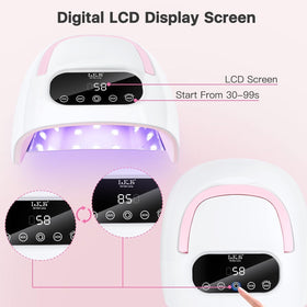 LetGoShop lamp positioned for pedicure showing roomy interior and comfort