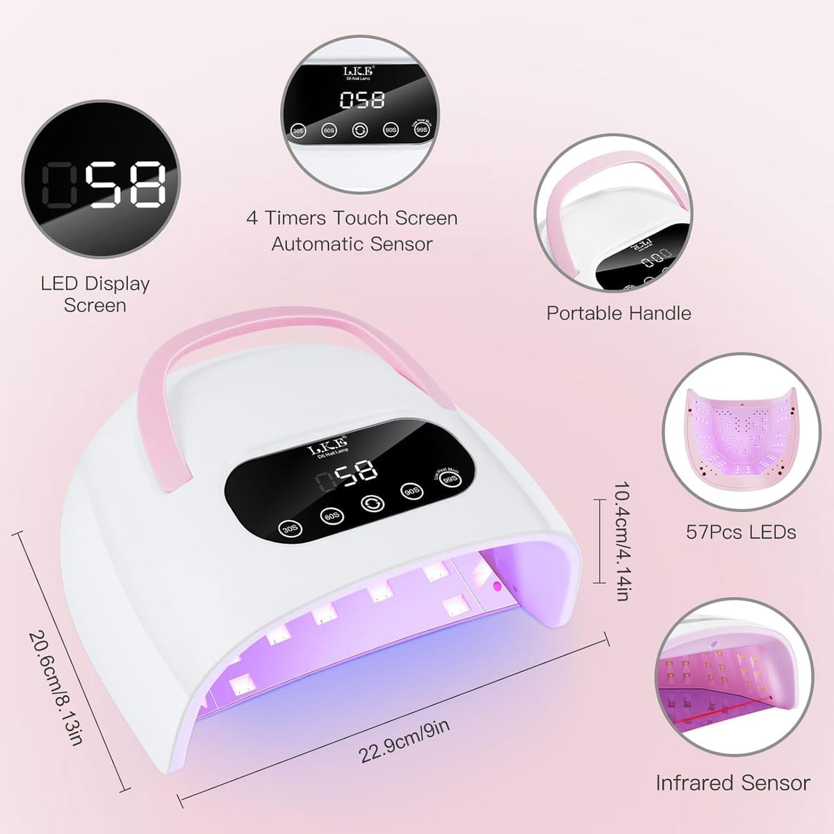 LetGoShop magnetic removable base detached for quick cleaning and pedicures