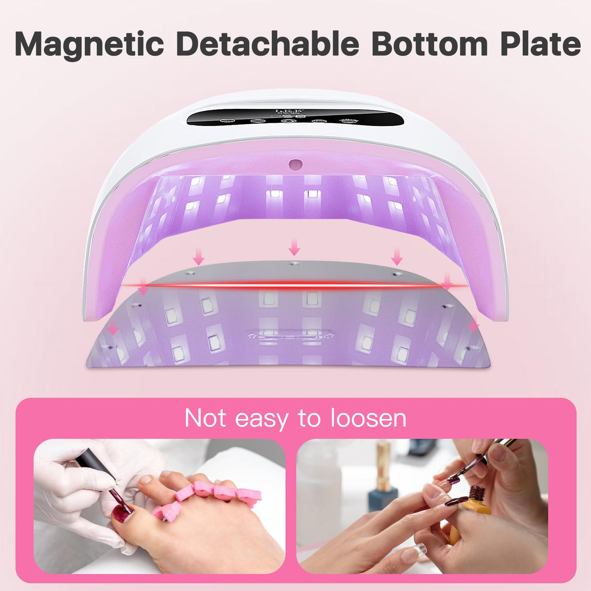 LetGoShop lamp with hand for size comparison demonstrating compact portability