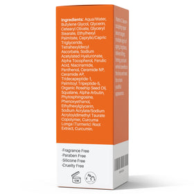 LeVaye' serum in morning bathroom mirror setting showing antioxidant protection benefit