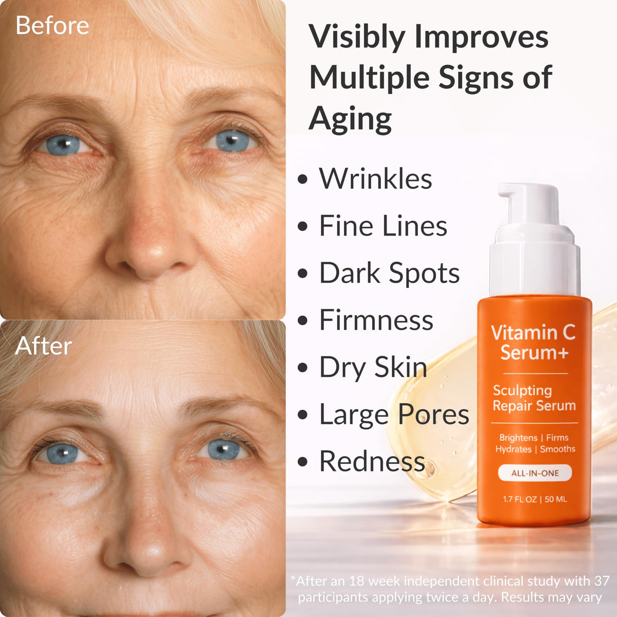 LeVaye' pump dispensing precise serum amount for controlled application benefit