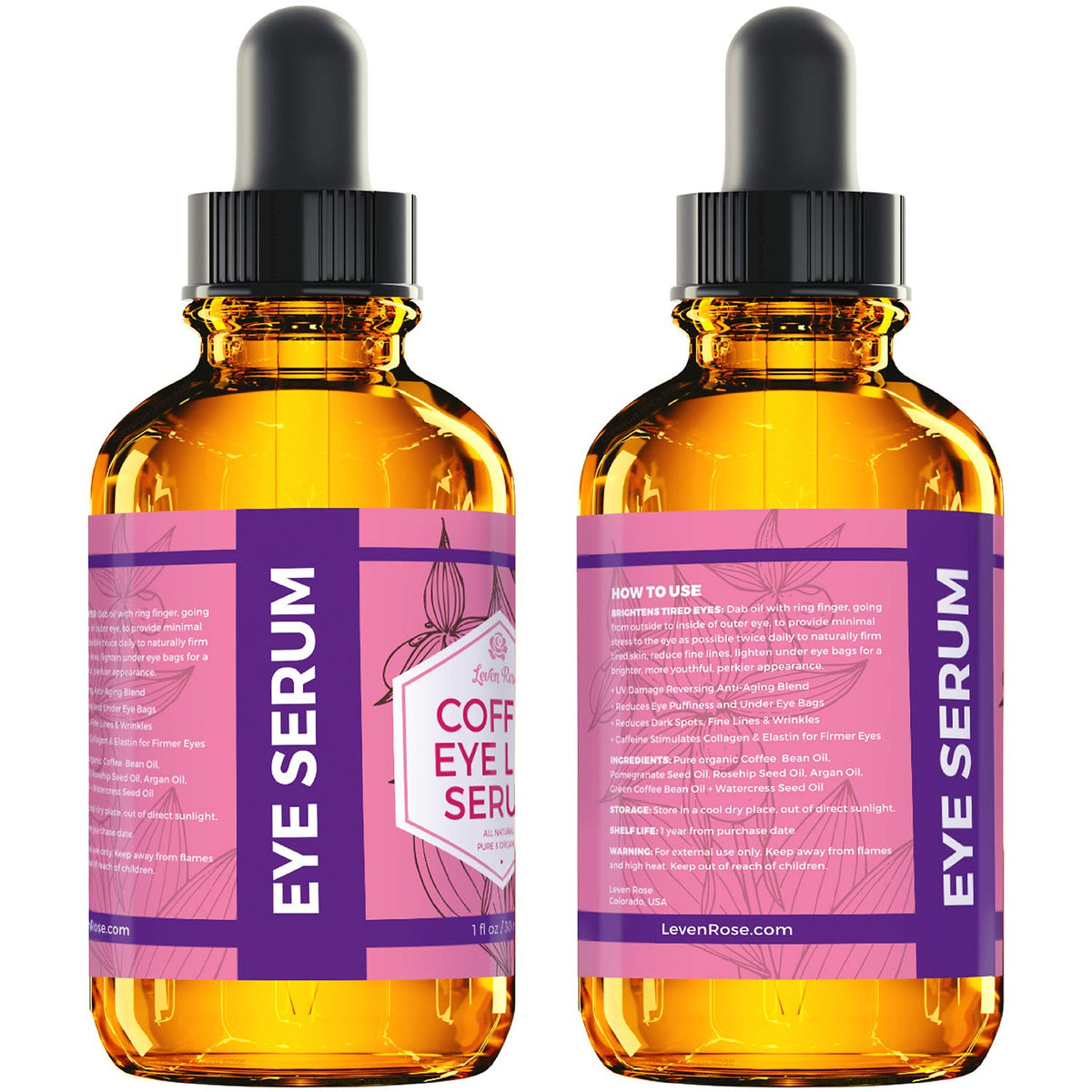 Leven Rose applying serum under eye, gentle tapping technique for delicate skin