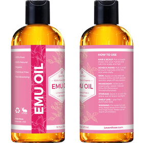 Leven Rose 16 oz bottle next to everyday items showing value and size