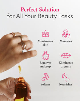 Leven Rose golden jojoba oil texture close-up highlighting lightweight absorbency