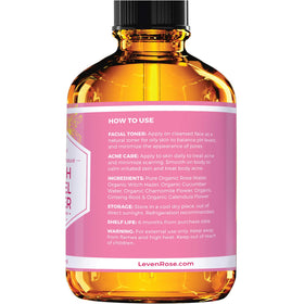 Leven Rose close-up of rose petals in liquid illustrating natural botanical freshness