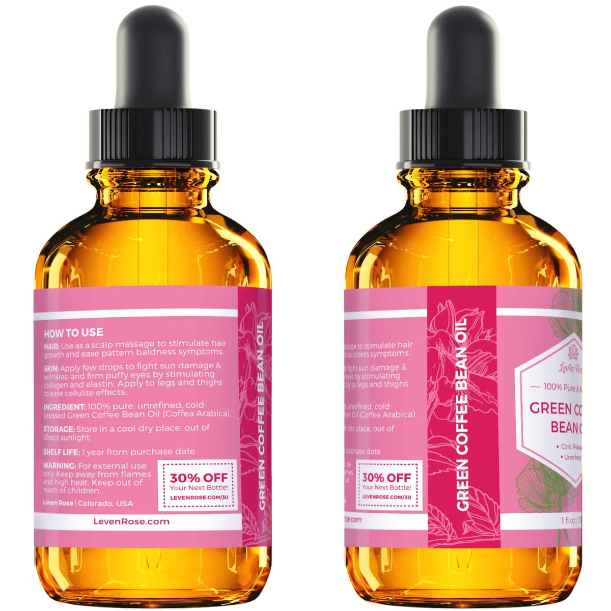 Leven Rose massaging oil into scalp to soothe dryness and nourish