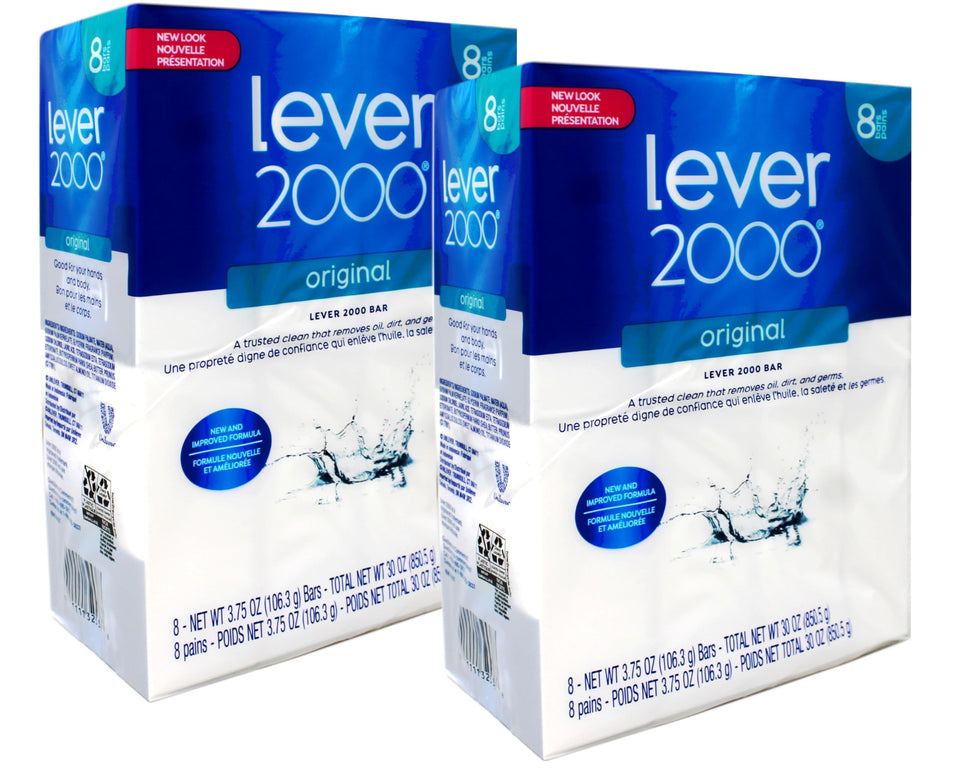 Lever 2000 front packaging showing product and pack benefit
