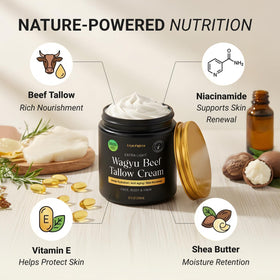 Lèyo Rujera ingredients display with shea butter and niacinamide highlighting formulation
