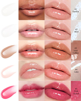 LFuTPm Cake Glittery Pink shimmer close detail adding subtle sparkle to lips