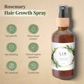 Lia Organics close-up of rosemary leaves used in the formula showing botanical purity benefit