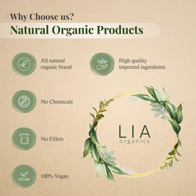 Lia Organics bottle held in hand to show product size and travel-friendly benefit