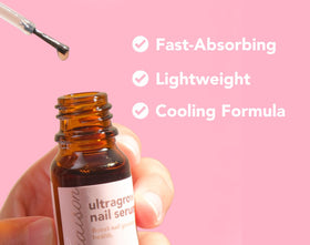 Liaison serum texture close-up showing lightweight formula that absorbs quickly