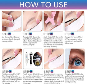 Libeauty before and after eyes demonstrating lifted lashes and defined brows