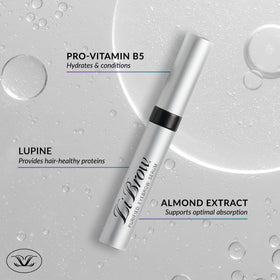 LiBrow application on brow demonstrating one-swipe daily use for fuller-looking arches