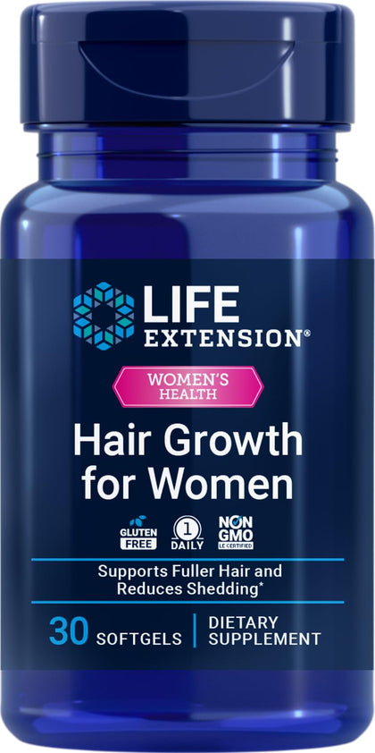 Life Extension front packaging showing product for fuller hair benefits