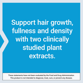Life Extension lifestyle image of woman caring for hair to support fullness
