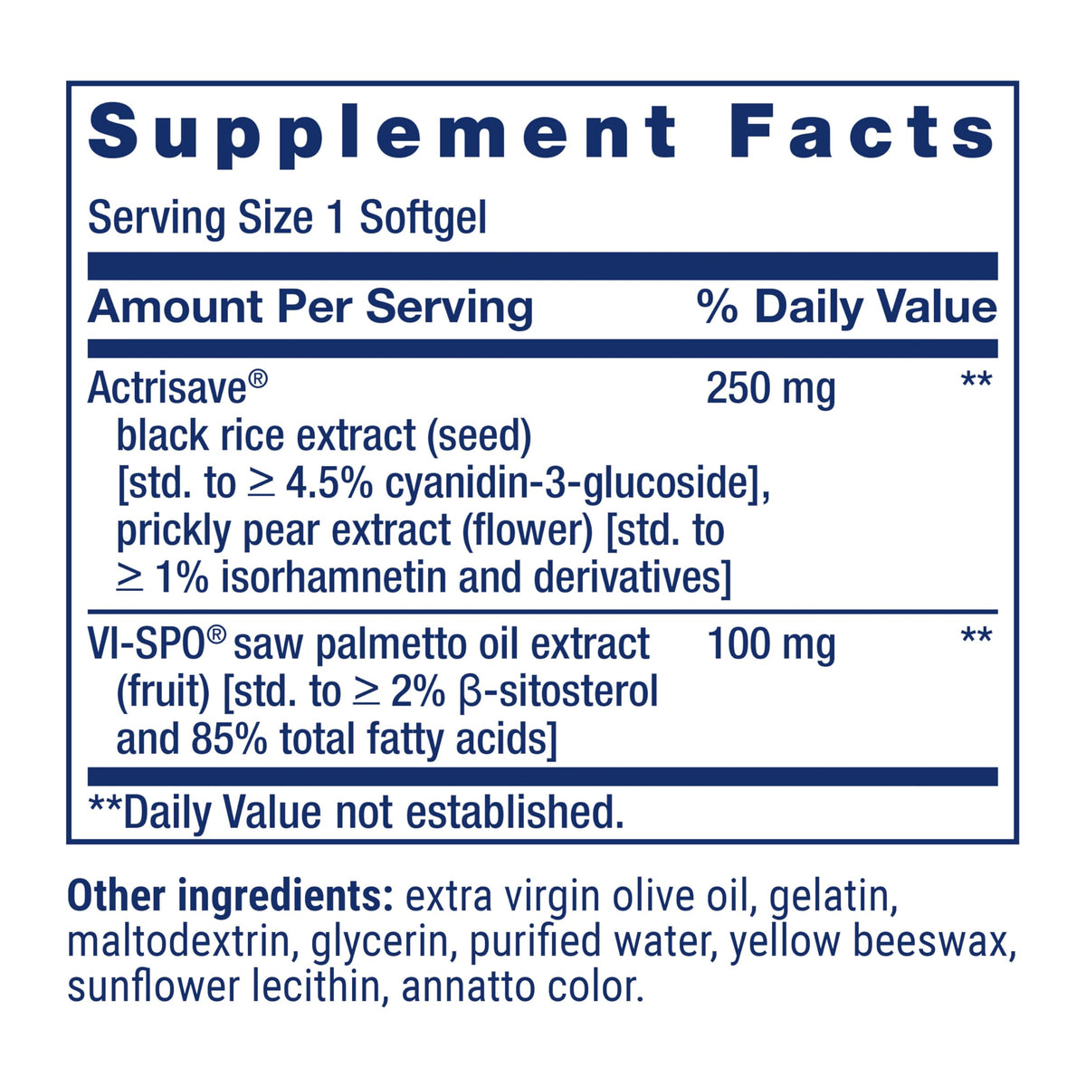 Life Extension softgels displayed to highlight daily one-softgel serving convenience