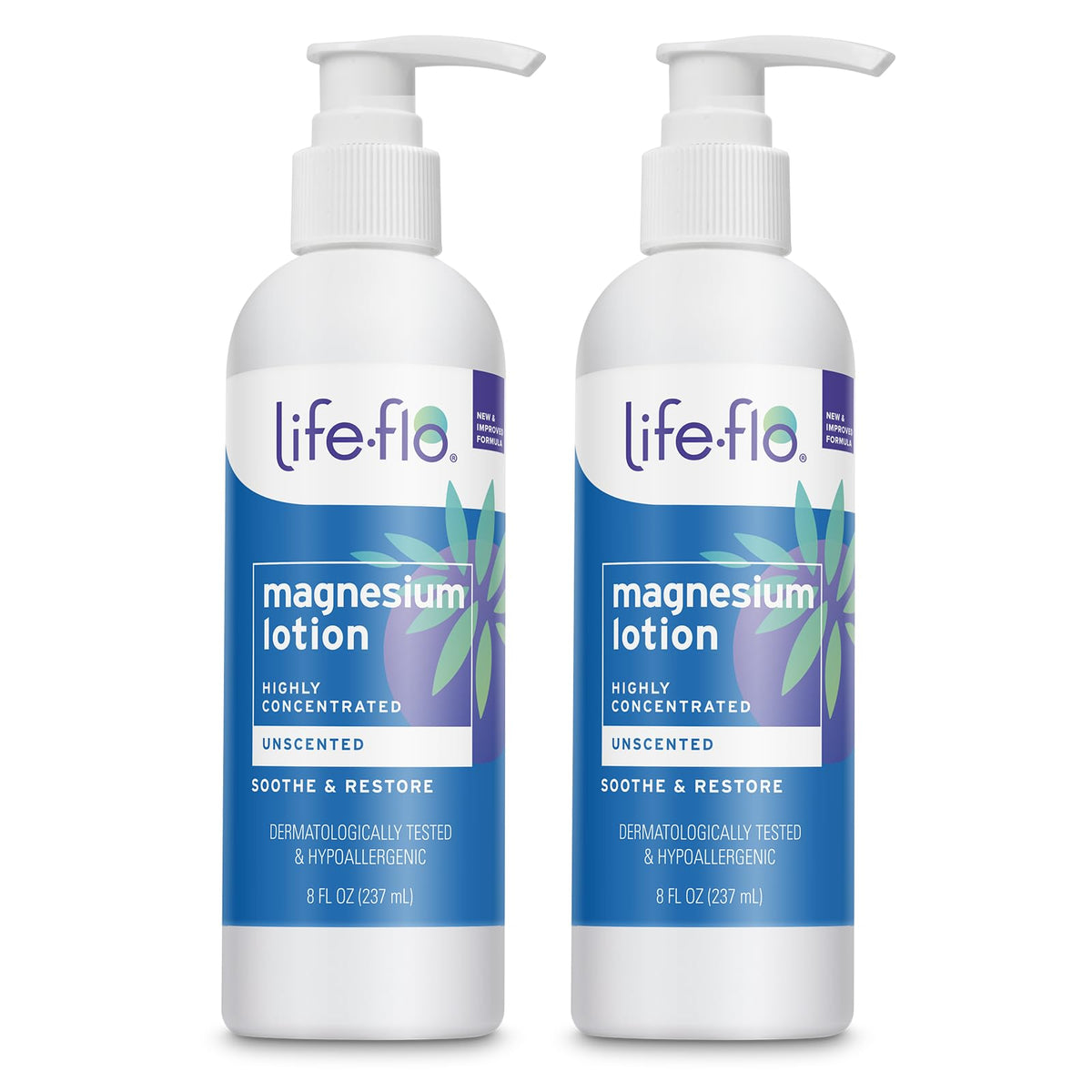 LIFE-FLO front packaging showing two 8 oz bottles and clear labeling for easy identification and value