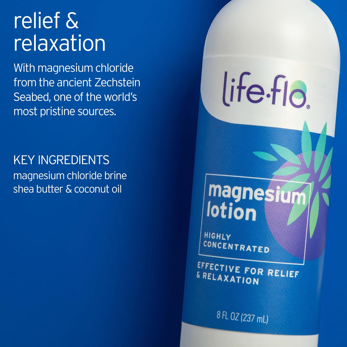 LIFE-FLO lotion pump closeup highlighting unscented formula and easy dispensing for daily use