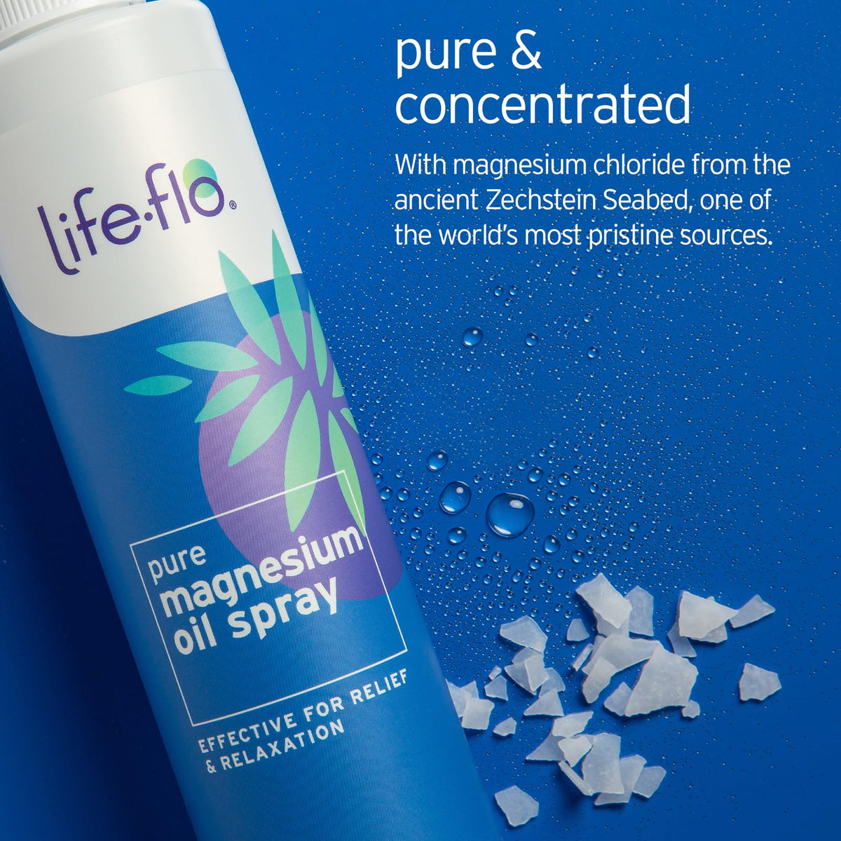 LIFE-FLO magnesium lotion pump detail highlighting easy dispensing and hygienic use