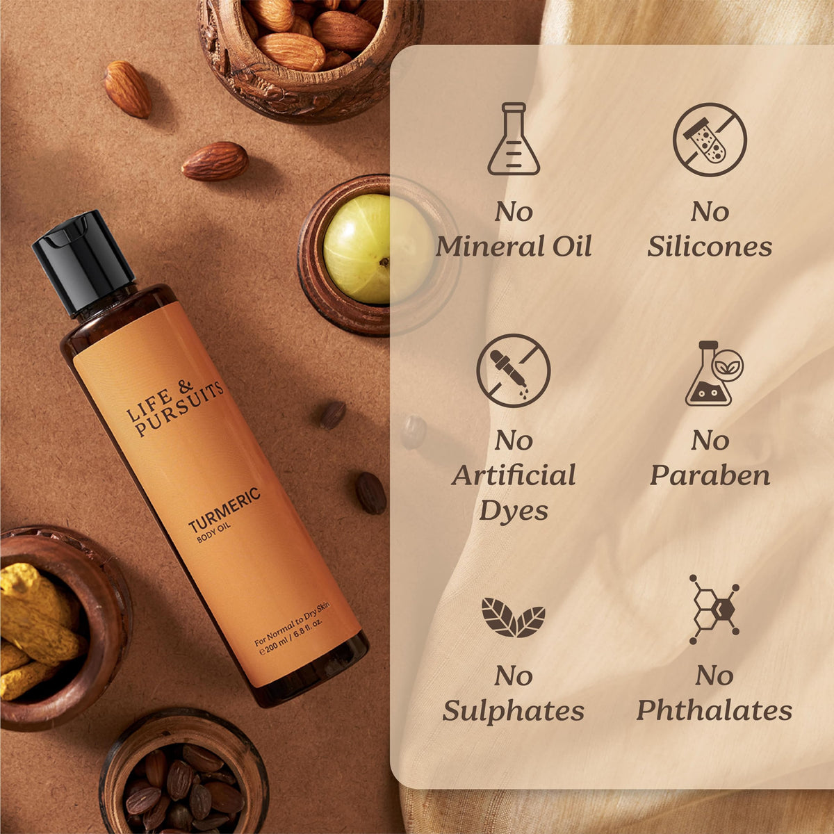 Life & Pursuits oil applied to nails and cuticles showing strengthened, revitalized nails