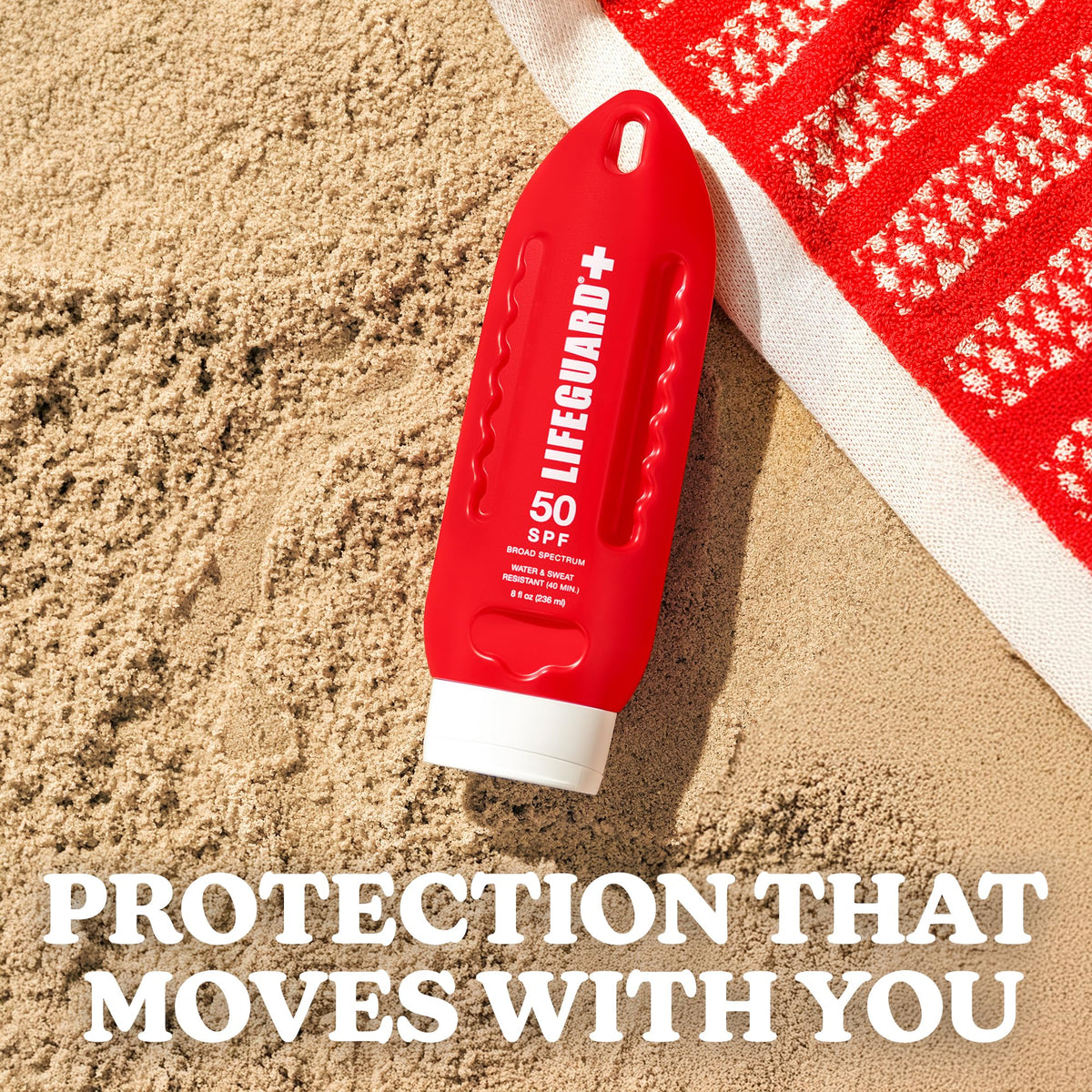 LIFEGUARD applied on arm showing no white cast and even coverage