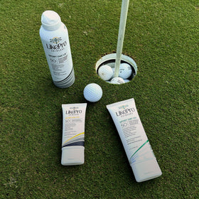 LikePro SKINCARE on beach scene demonstrating reef-friendly protection
