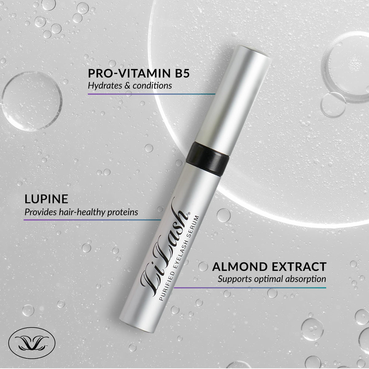 LiLash being applied along upper lash line demonstrating safe use