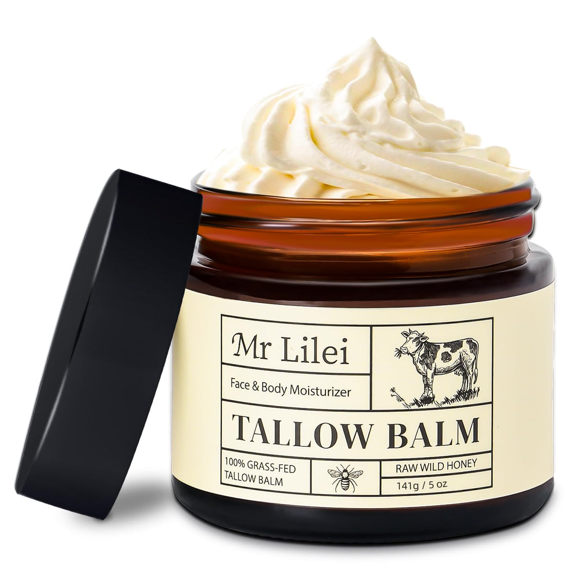 Lilei Beauty front jar view showing unscented balm and clean packaging benefits