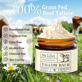 Lilei Beauty close texture shot of whipped tallow showing lightweight absorption benefit