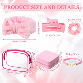 Liliaafar spa headband close-up with bow showing soft coral-velvet comfort