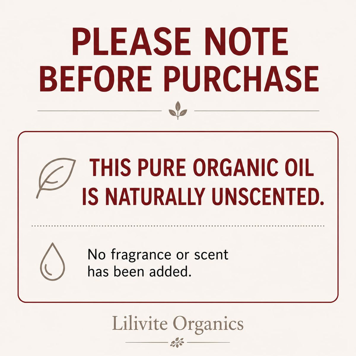 LILIVITE ORGANICS amber glass bottle detail highlighting protection and premium packaging