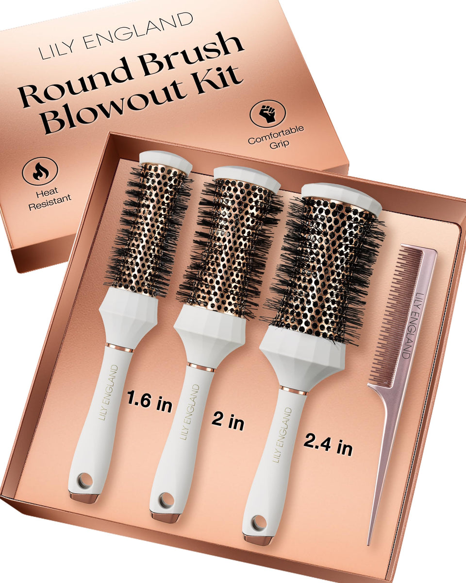 Lily England front packaging showing the white 4-piece kit and gift box benefit