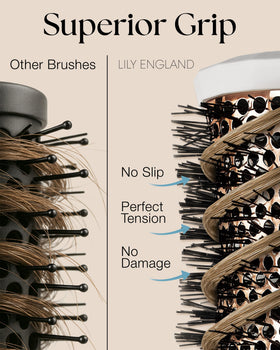 Lily England large barrel full view demonstrating smoothing and volume benefit