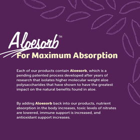 Lily Of The Desert label close-up featuring organic aloe and vitamin ingredients