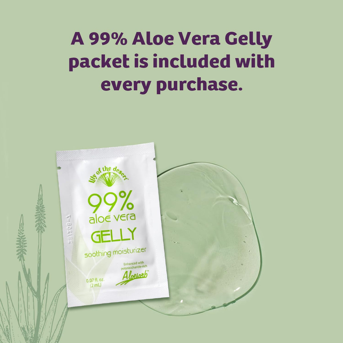 Lily Of The Desert gel being dispensed from pump, easy application benefit