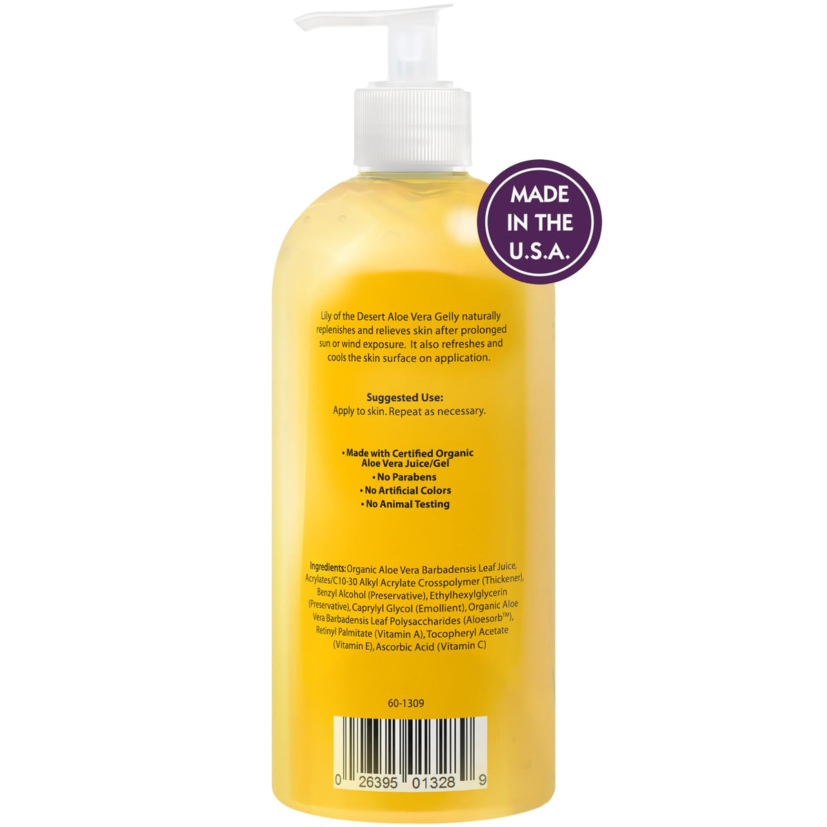 Lily Of The Desert gel texture close-up showing clear aloe gel absorbing fast