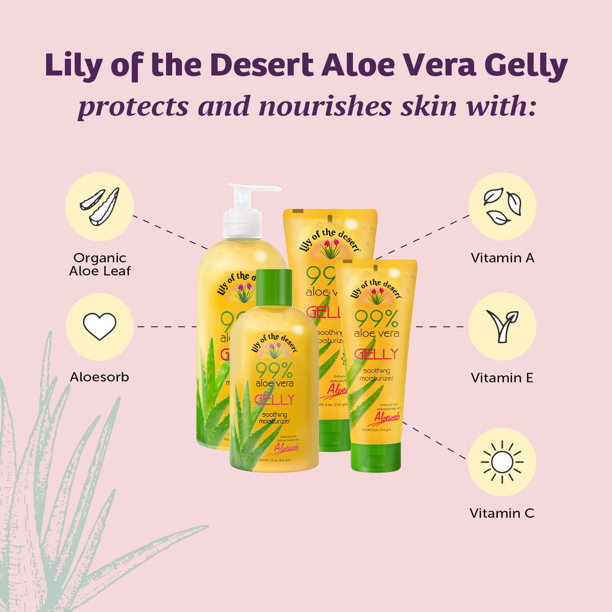 Lily Of The Desert applied on forearm to soothe skin after sun exposure