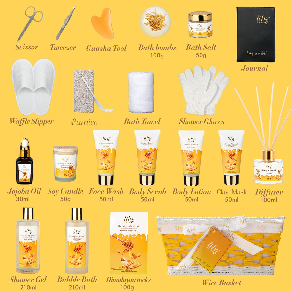 LILY ROY soy candle and diffuser creating calming honey almond ambience