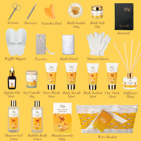 LILY ROY soy candle and diffuser creating calming honey almond ambience