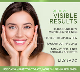 LILY SADO on bathroom shelf lifestyle shot suggesting routine-ready skincare benefit