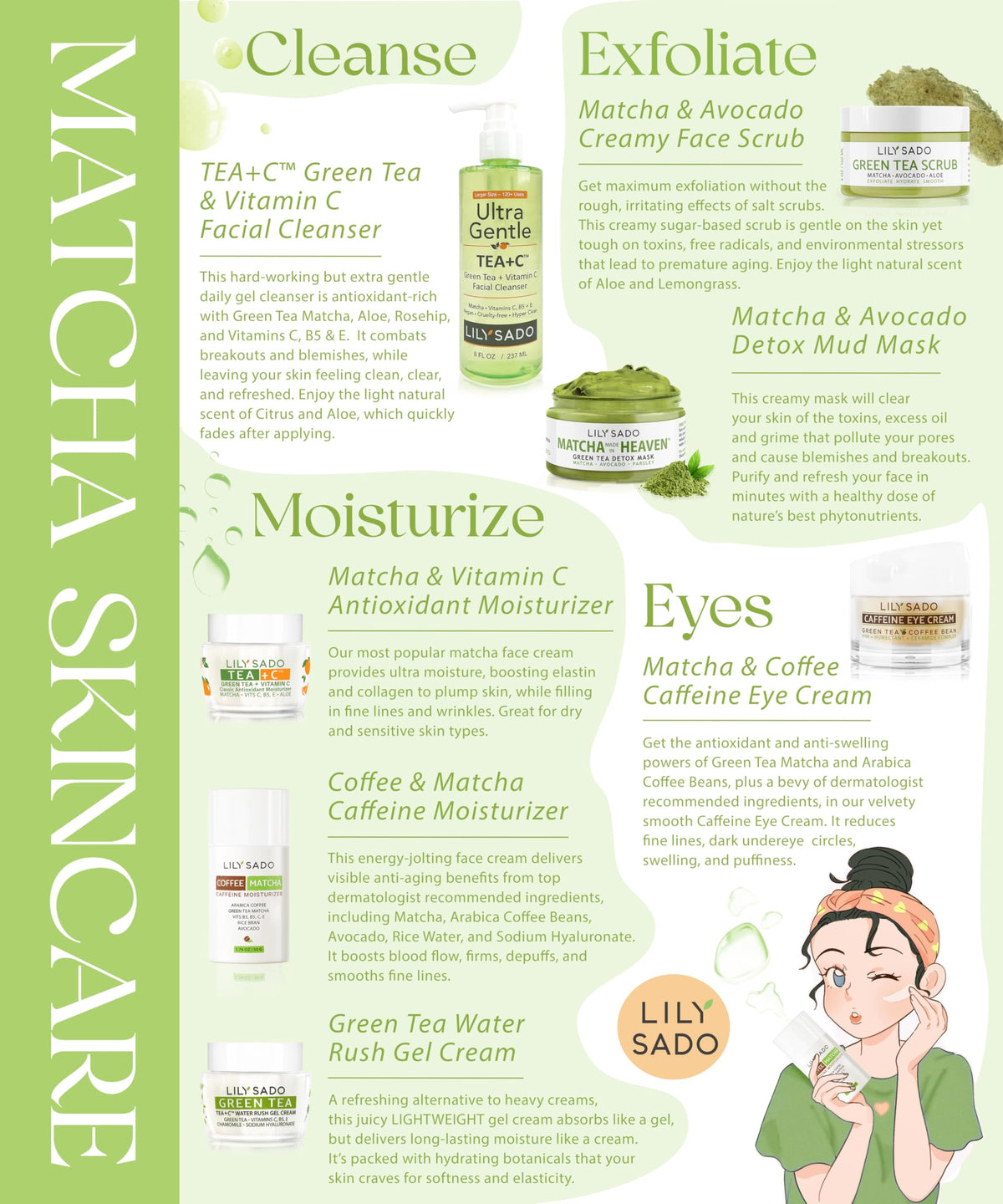 LILY SADO label detail highlighting vegan, paraben-free product transparency