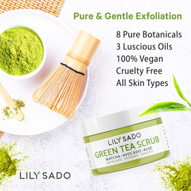 LILY SADO close-up of scrub texture with sugar crystals for gentle exfoliation
