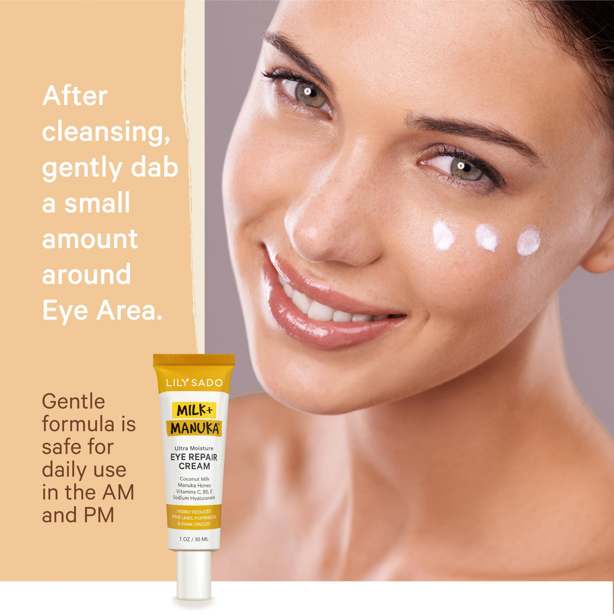 LILY SADO open jar creamy texture close-up for quick absorption benefit