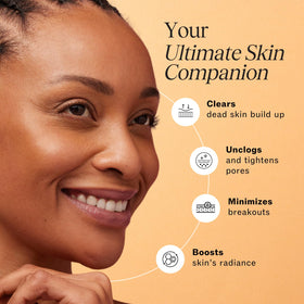 LilyAna Naturals open jar texture showing creamy scrub for gentle exfoliation benefit