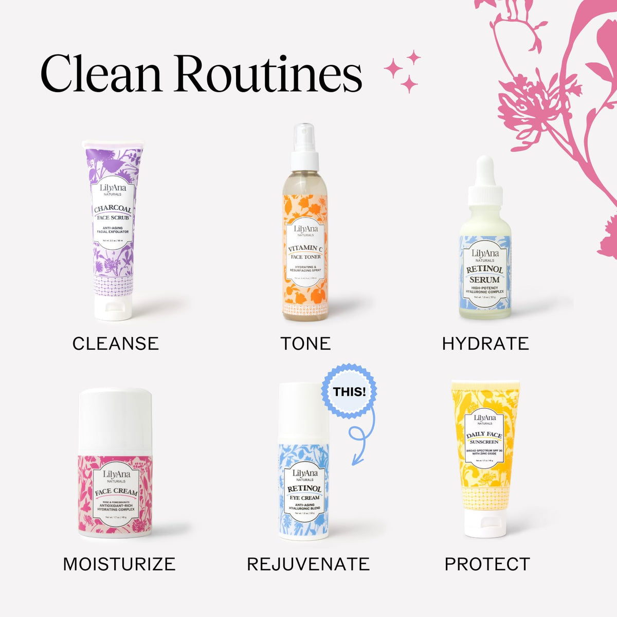 LilyAna Naturals close-up rosehip botanical representing brightening benefit